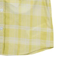Pre Owned Burberry Children Mustard Checked Short Sleeve Shirt 9 Months