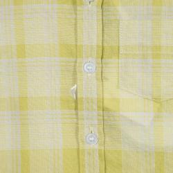 Pre Owned Burberry Children Mustard Checked Short Sleeve Shirt 9 Months
