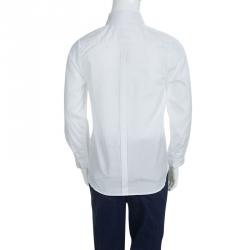 Burberry Children White Cotton Long Sleeve Button Down Shirt 7 Yrs