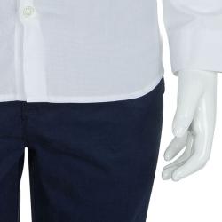 Burberry Children White Cotton Long Sleeve Button Down Shirt 7 Yrs