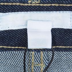 Pre Owned Burberry Children Indigo Dark Wash Denim Novacheck Cuff Detail Jeans 6 Yrs