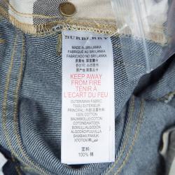 Pre Owned Burberry Children Indigo Dark Wash Denim Novacheck Cuff Detail Jeans 6 Yrs