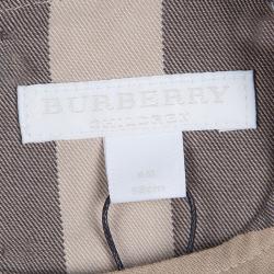 Burberry Beige Novacheck Cotton Sleeveless Dress 6 Months