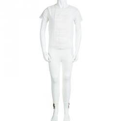  Burberry Off White Cotton Leggings 6 Yrs