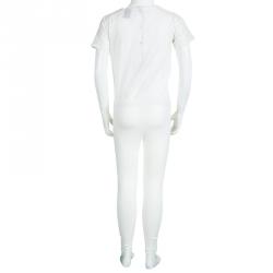  Burberry Off White Cotton Leggings 6 Yrs
