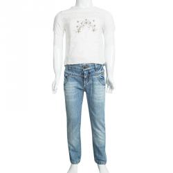 Burberry Indigo Light Wash Denim High Waist Jeans 4 Yrs