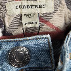 Burberry Indigo Light Wash Denim High Waist Jeans 4 Yrs