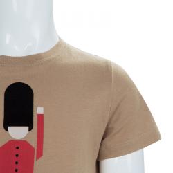 Pre Owned Burberry Children Brown Flock Printed Short Sleeve T Shirt 4 Yrs