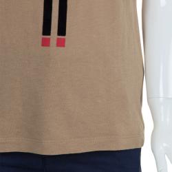 Pre Owned Burberry Children Brown Flock Printed Short Sleeve T Shirt 4 Yrs