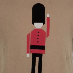 Pre Owned Burberry Children Brown Flock Printed Short Sleeve T Shirt 4 Yrs