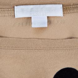 Pre Owned Burberry Children Brown Flock Printed Short Sleeve T Shirt 4 Yrs