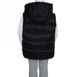 Pre Owned Burberry Children Black Quilted Hooded Down Jacket 4 Yrs