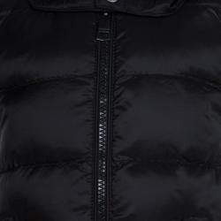 Pre Owned Burberry Children Black Quilted Hooded Down Jacket 4 Yrs