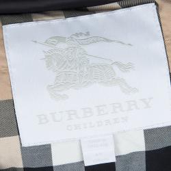 Pre Owned Burberry Children Black Quilted Hooded Down Jacket 4 Yrs