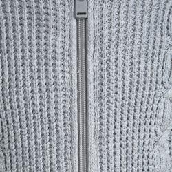 Pre Owned  Burberry Grey Cable Knit Zip Front Cardigan 4 Yrs