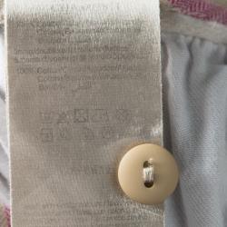 Pre Owned Burberry Novacheck Herringbone Pattern Cotton Gathered Skirt 4 Yrs