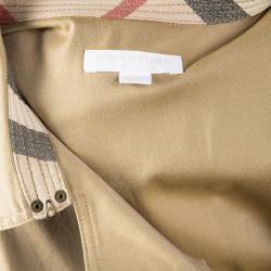 Pre Owned Burberry Children Khaki Cotton Belted Sleeveless Trench Dress 14 Yrs