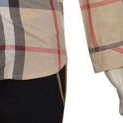 Pre Owned Burberry Beige Nova Check Print Buttondown Long Sleeve Shirt 5 Yrs