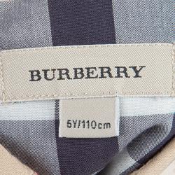 Pre Owned Burberry Beige Nova Check Print Buttondown Long Sleeve Shirt 5 Yrs