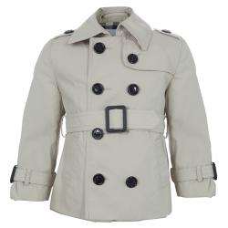 Pre Owned Burberry Children Beige Belted Trench Coat 2 Yrs