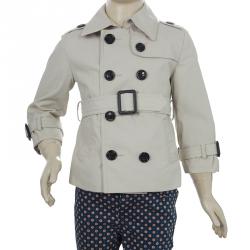 Pre Owned Burberry Children Beige Belted Trench Coat 2 Yrs