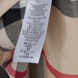 Pre Owned Burberry Children Beige Novacheck Long Sleeve Button-Down Cotton Shirt 7 Yrs