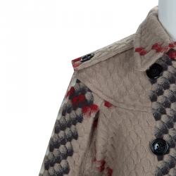Burberry Beige Textured Wool Poncho 5 Yrs