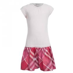 Burberry Pink Jersey Novacheck Bottom Dress 8 Yrs