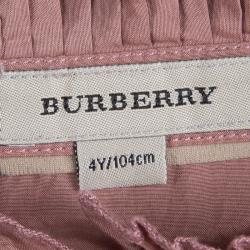 Burberry Dull Pink Knit Ruffle Detail Long Sleeve Top 4 Yrs