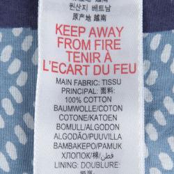 Burberry Children Blue Printed Cotton Short Sleeve Gathered Dress 8 Years