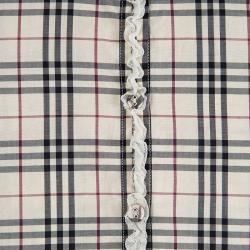 Burberry Nova Check Printed Cotton Trim Detail Short Sleeve Shirt 14 Yrs