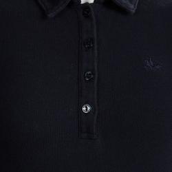 Burberry Navy Blue Cotton Cuff Trim Detail Long Sleeve Top 8 Yrs
