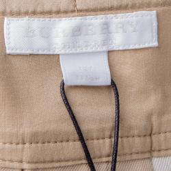 Pre Owned Burberry Children Beige Novacheck Cotton Pleated Mini Skirt 12 Yrs