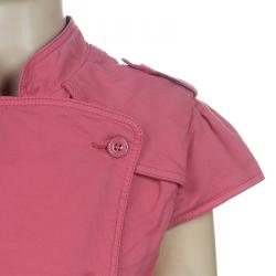 Pre Owned Burberry Pink Cap Sleeve Belted Trench Dress 10 Yrs
