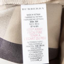 Pre Owned Burberry Children Beige Novacheck Cotton Pleated Mini Skirt 4 Yrs
