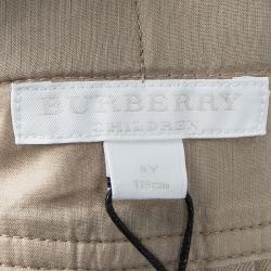Pre Owned Burberry Children Beige Novacheck Cotton Pleated Mini Skirt 6 Yrs