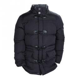 Pre Owned Burberry Black Quilted Toggle Button Detail Hooded Down Jacket 8 Yrs