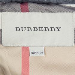 Pre Owned Burberry Black Quilted Toggle Button Detail Hooded Down Jacket 8 Yrs