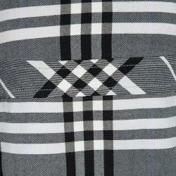 Pre Owned Burberry Monochrome Checked Gabardine Pleated Sleeveless Dress 10 Yrs