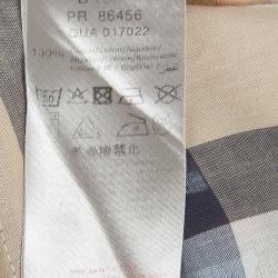 Pre Owned Burberry Beige Nova Check Print Pintuck Detail Short Sleeve Shirt 10 Yrs