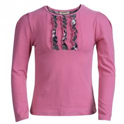 Pre Owned Burberry Pink Ruffle Detail Long Sleeve T-Shirt  8 Yrs