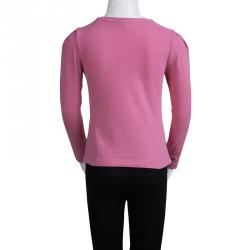Pre Owned Burberry Pink Ruffle Detail Long Sleeve T-Shirt  8 Yrs