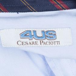 Cesare Paciotti Blue Cotton Long Sleeve Button Front Shirt 6 Yrs