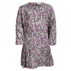 Pre Owned CH Carolina Herrera Multicolor Floral Printed Long Sleeve Dress 4 Yrs