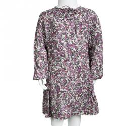 Pre Owned CH Carolina Herrera Multicolor Floral Printed Long Sleeve Dress 4 Yrs