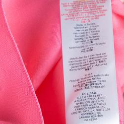 Pre Owned Chloe Pink Crinkled Silk Bow Detail Dress 10 Yrs