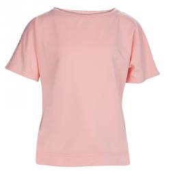 Pre Owned Chloe Pale Pink Cotton Terry Embellished T-Shirt and Shorts Set 12 Yrs