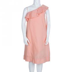 Chloe Pale Pink Ruffle Detail One Shoulder Dress 12 Yrs