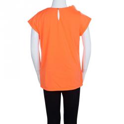 Pre Owned توب كلوي بكرانيش جيرسيه برتقالي نيون 12 سنة