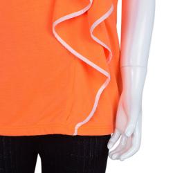 Pre Owned توب كلوي بكرانيش جيرسيه برتقالي نيون 12 سنة